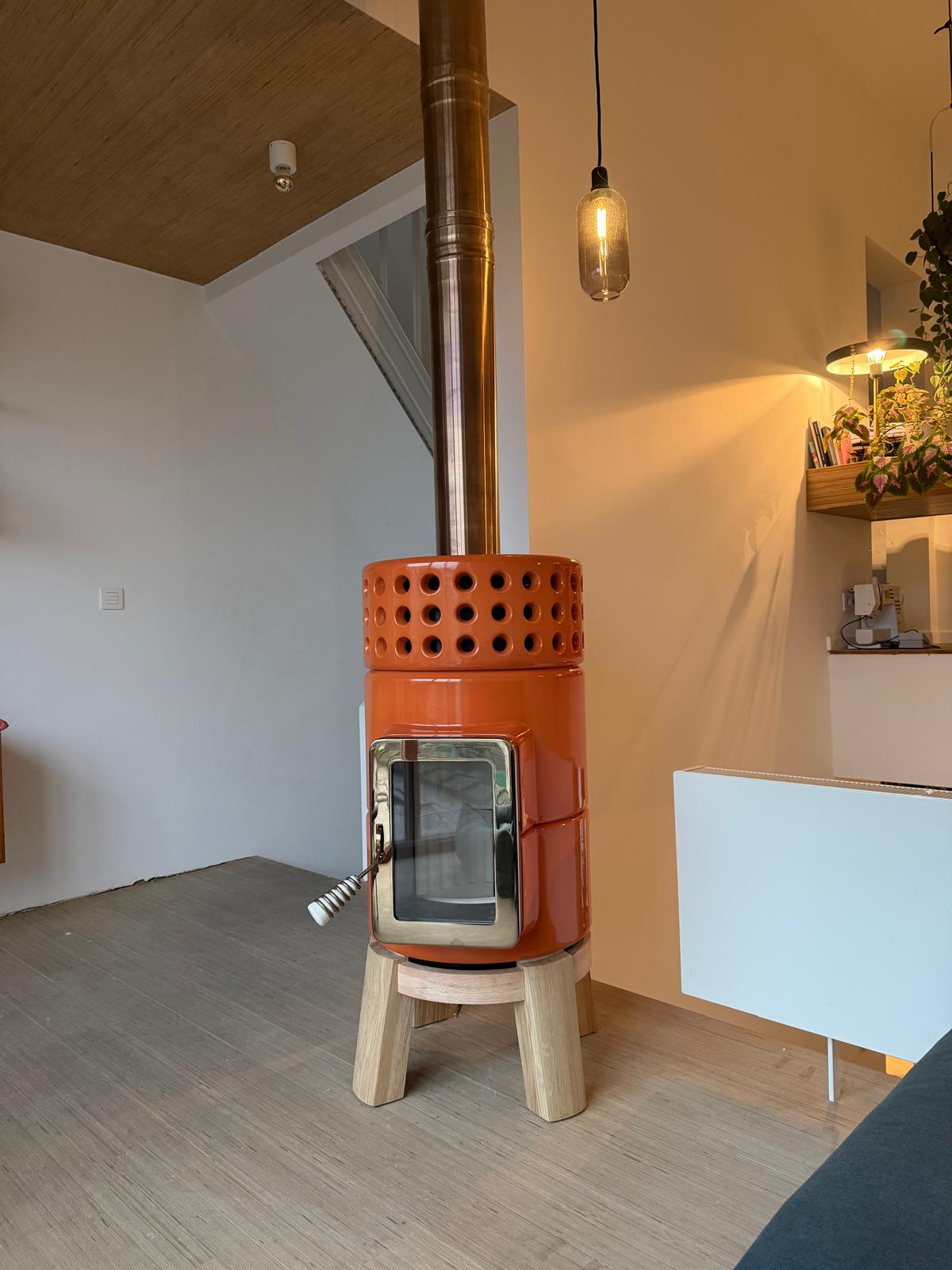 RoundStack wood keramische houtkachel