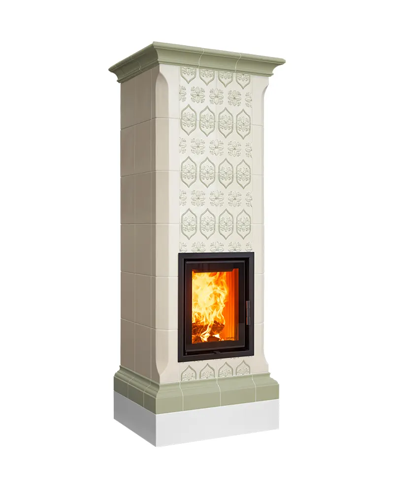 Keramische tegelkachel met maximale warmteopslag