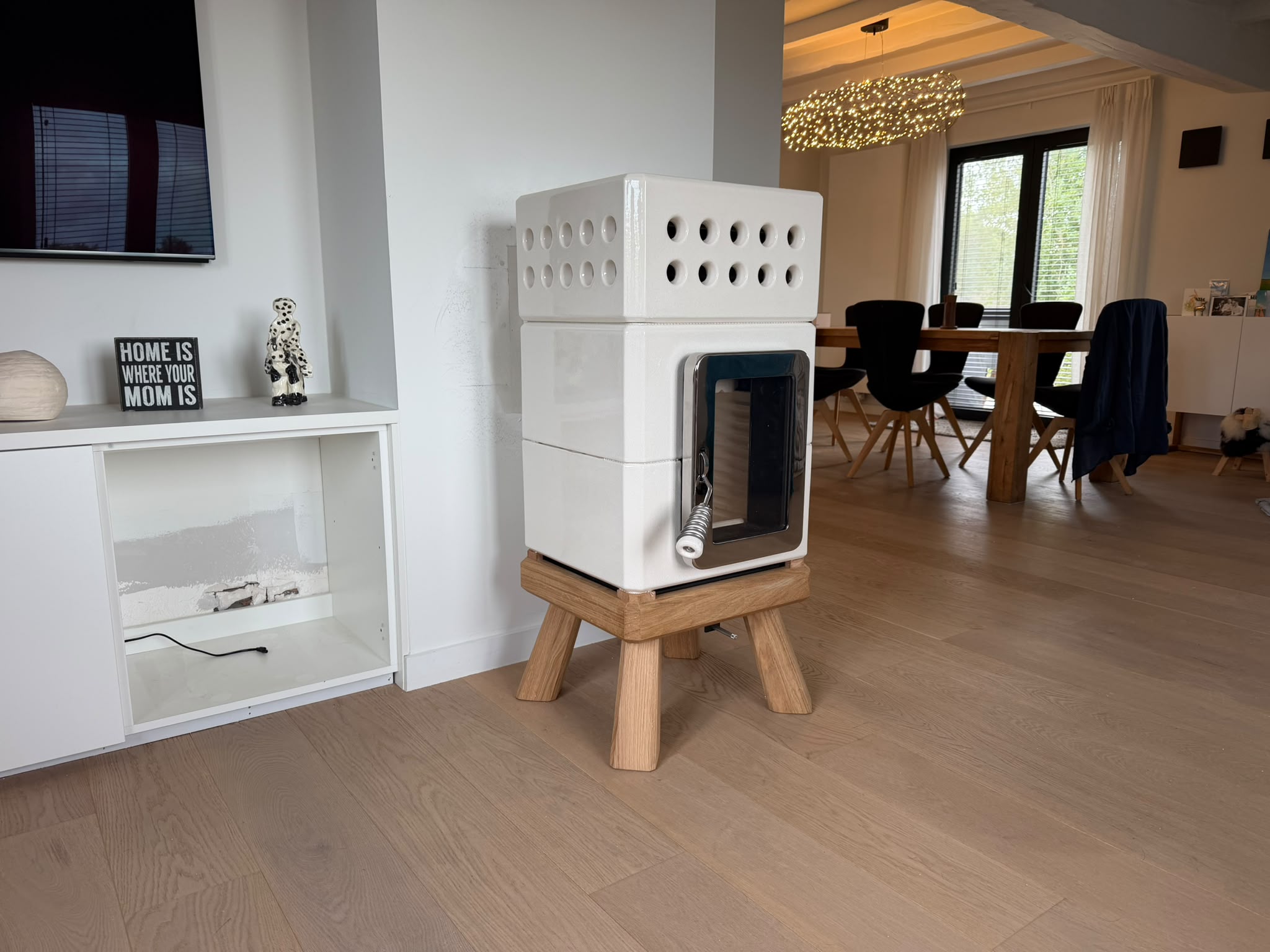 MiniStack met achteraansluiting in wit keramiek